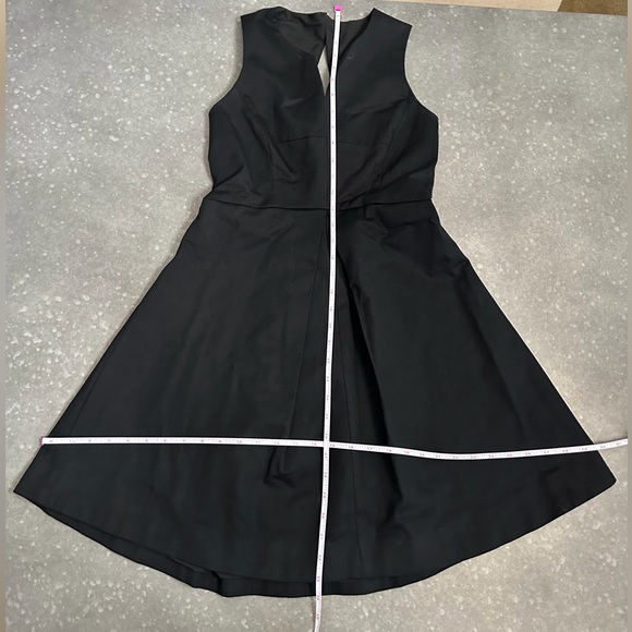 Halston Heritage Split Neck Flare Dress - Picture 12 of 16
